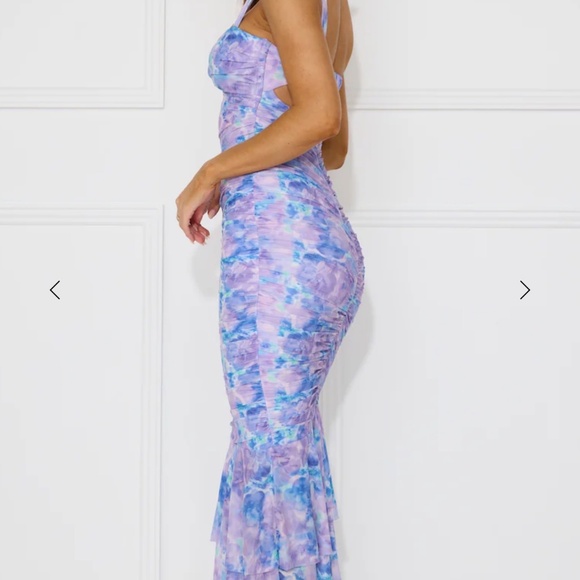 Missy Mesh Maxi Dress Lilac - Picture 4 of 6